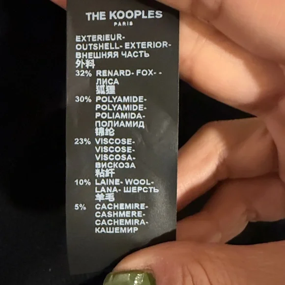 The KOOPLES Black Sweater Dress Cashmere Blend High Neck Turtleneck NWT - Picture 5 of 5